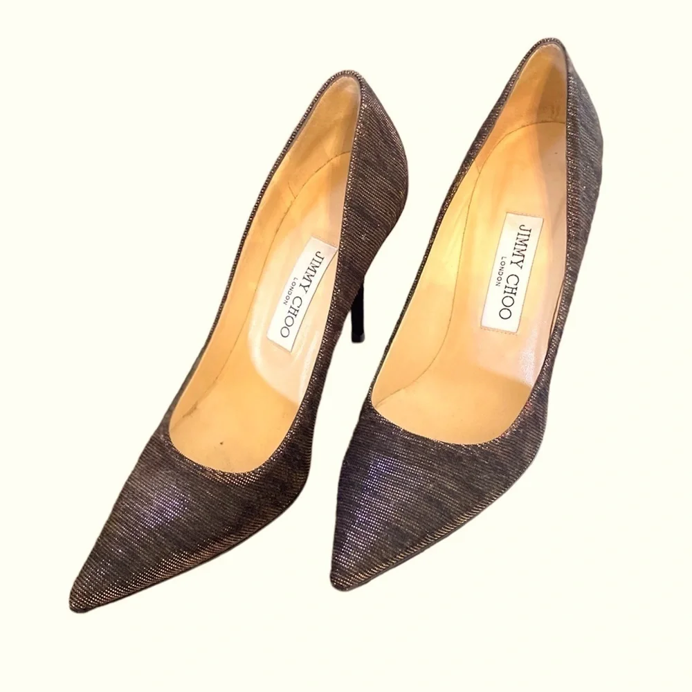 Jimmy Choo Zebra Lame' Glitter Pumps